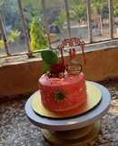 Valentine day special black forest chocolate cake