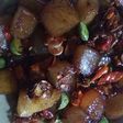 Tumis kulit sapi cabe hijau