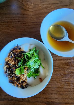 Hình của món Bánh đúc yến mạch.