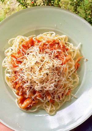 Foto resep Spaghetti Chicken Bolognese