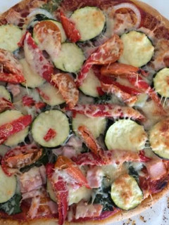 Una foto de Pizza vegetal picante