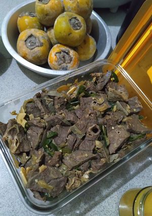 Foto resep Oseng paru cabai hijau simple