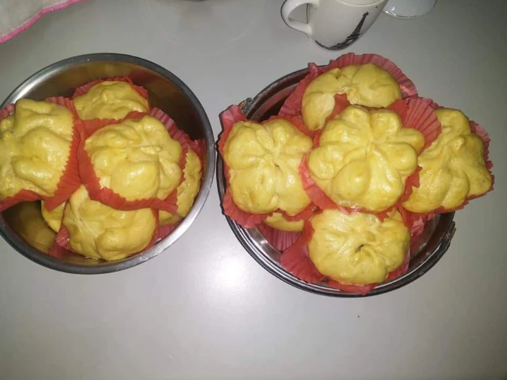 Cara Mudah Membikin Resep Bakpao labu kuning isi daging ayam yang Sempurna Anti Ribet, Uenak Banget