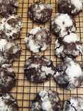 Double Chocolate Crinkle Cookies