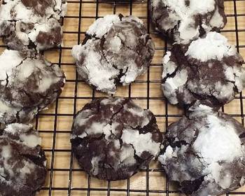 Fresh, Serving Recipe Double Chocolate Crinkle Cookies Delicious Simple