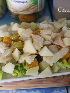 Una foto de Ensalada de bacalao y naranja