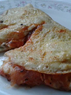 Una foto de Omelette sabor pizza