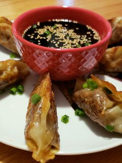 A picture of Asian Beef Dumplings.