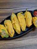 Stuffed Mirchi Bhajiya (Stuffed Chili Fritters)