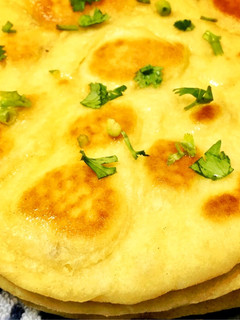 A picture of Naan bread.