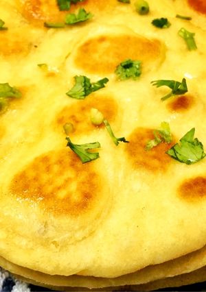 A picture of Naan bread.