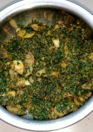 A picture of Aloo methi ki sabzi.