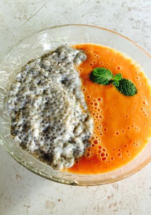 A picture of Chia seeds, Paw Paw and Peppermint.