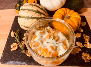 Foto di Millefoglie di Zucca al Gorgonzola e Mozzarella di Bufala in Vasocottura al microonde