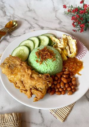 Foto resep Nasi Lemak Magic Com Hijau Pandan