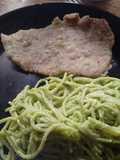 Fideos al pesto