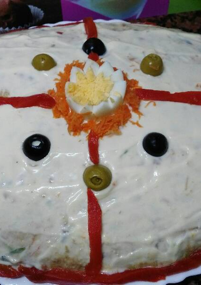 Una foto de Ensaladilla rusa con verduras