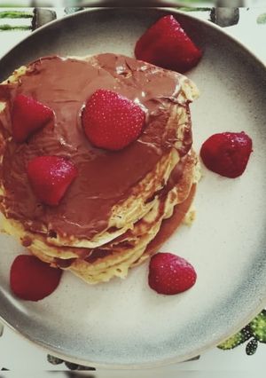 Φωτογραφία της συνταγής Pancakes με μερέντα