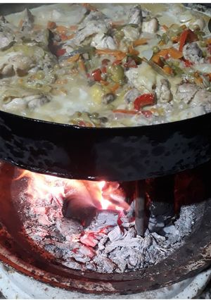 Una foto de Pollo al disco