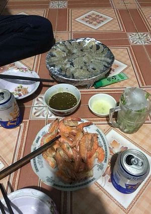 Hình của món Thông Não(Tôm Chấm Mù Tạc).