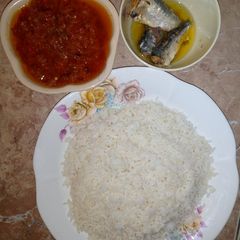Rice and stew A picture of Rice and stew.