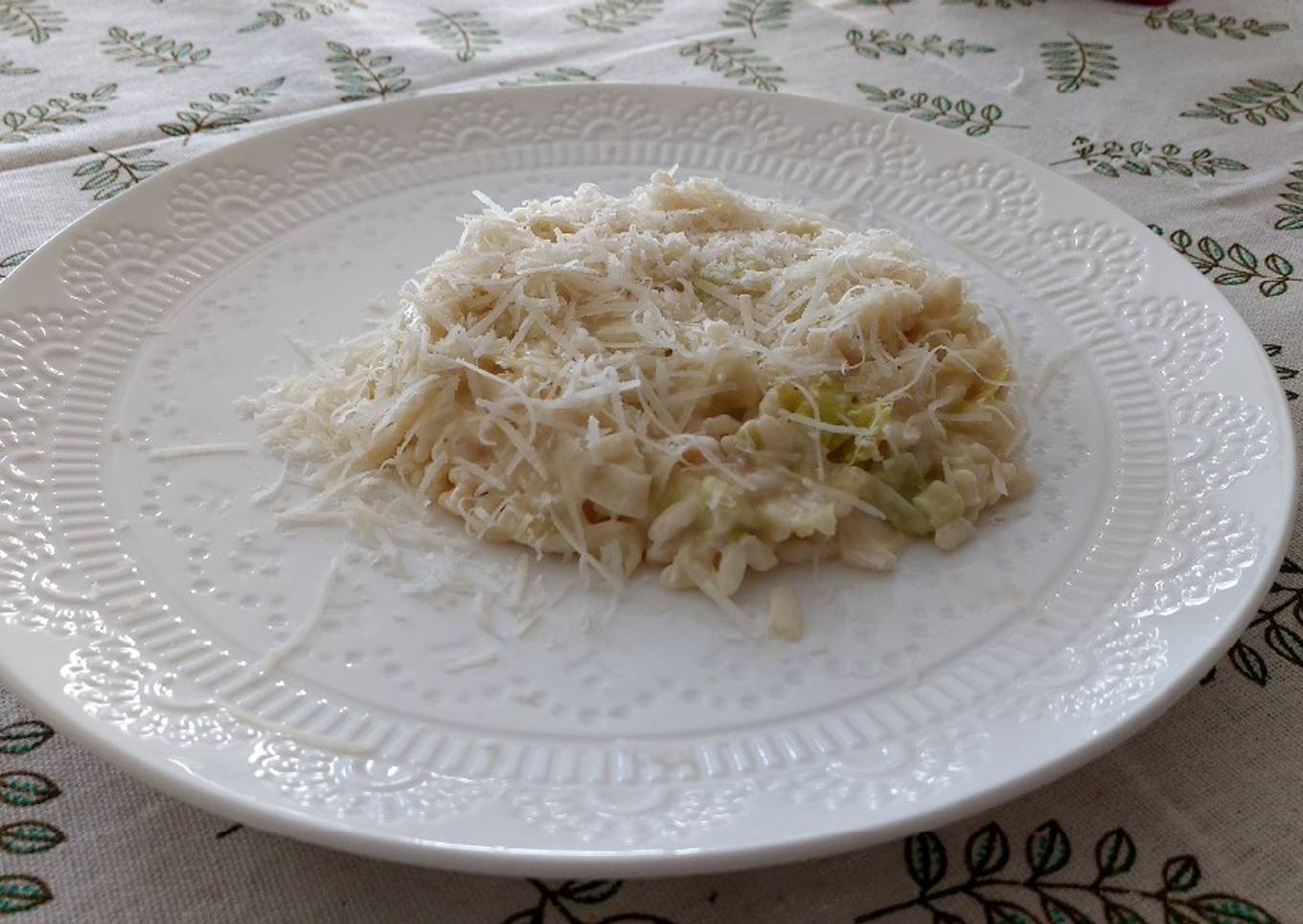 Simple leek risotto