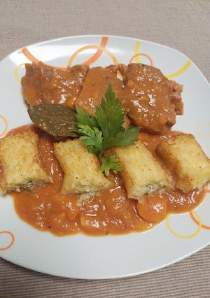 Zöldséges Marharagu Burgonyakrokettel recept fotója