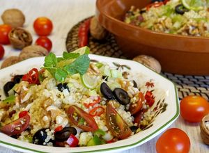 Una foto de Ensalada de quinoa y bulgur