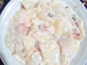 A picture of creamy fruit chaat