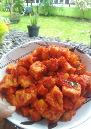 Foto resep Ubi tahu bakso balado