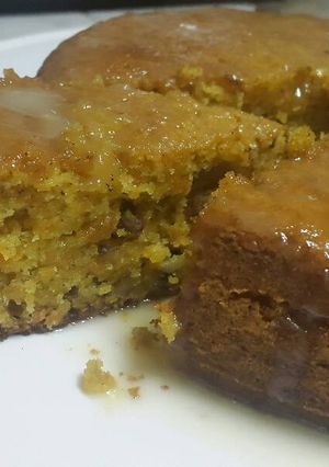 Una foto de Torta de zanahorias con nueces y canela