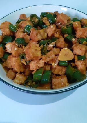 Foto resep Orek Tempe Cabe Hijau