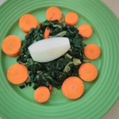 A picture of Spinach stir fry.