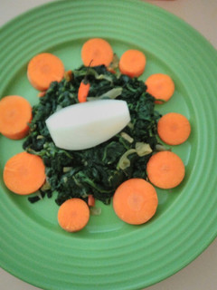 A picture of Spinach stir fry.