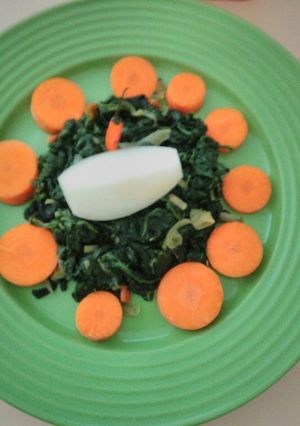 A picture of Spinach stir fry.
