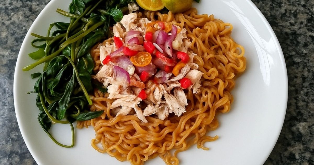 Mie goreng sambal matah (mie instan hack)