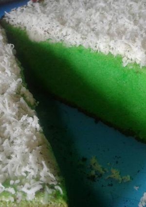 Foto resep Bolu pandan keju panggang sederhana