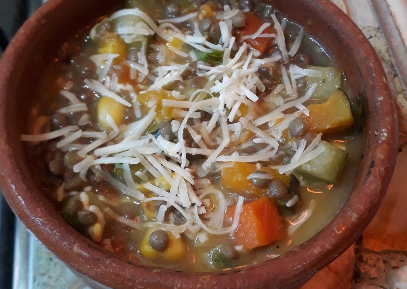 Guiso de lentejas veggie