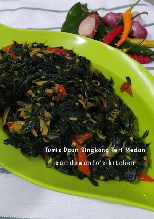 Foto resep Tumis Daun Singkong Teri Medan