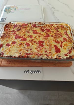Una foto de Lasaña de carne y verduras