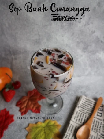 Cara Gampang Membikin Resep Sop Buah Cimanggu (Cincau, Mangga, Sagu Mutiara) yang Uenak Anti Ribet, Uenak Banget
