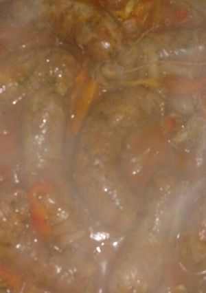 Una foto de Chorizos a la pomarola