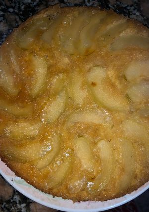 Una foto de Tarta de manzana invertida