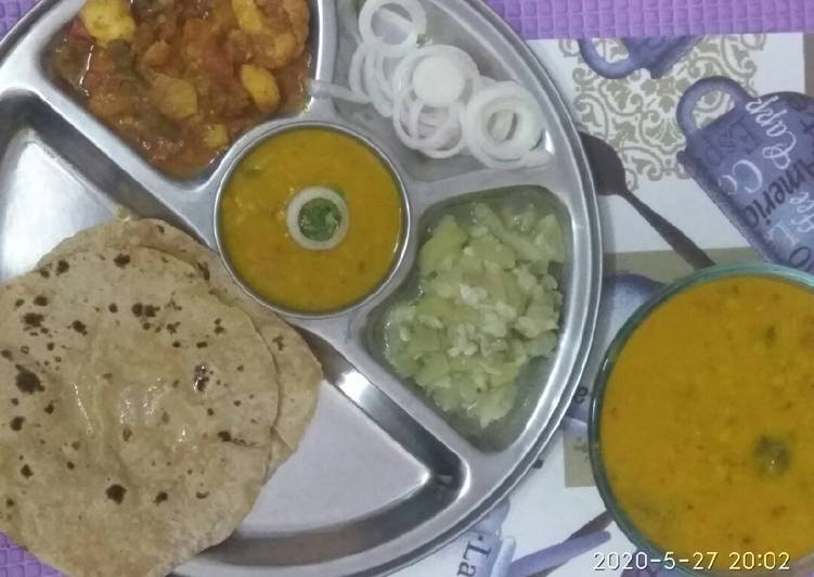 Fry dal with Roti for Lunch