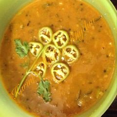 A picture of Kaaram Pappu / spicy dal.