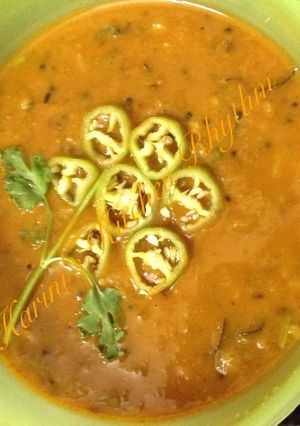 A picture of Kaaram Pappu / spicy dal.