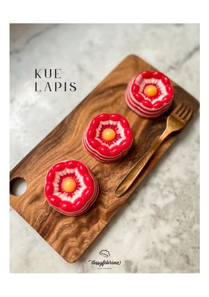 Foto resep Kue Lapis Sakura Merah Putih