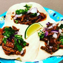 Carne Picada Flatbed Street Tacos A picture of Carne Picada Flatbed Street Tacos.