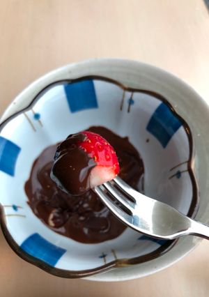 Hình của món Chocolate fondue xóm nhà lá.