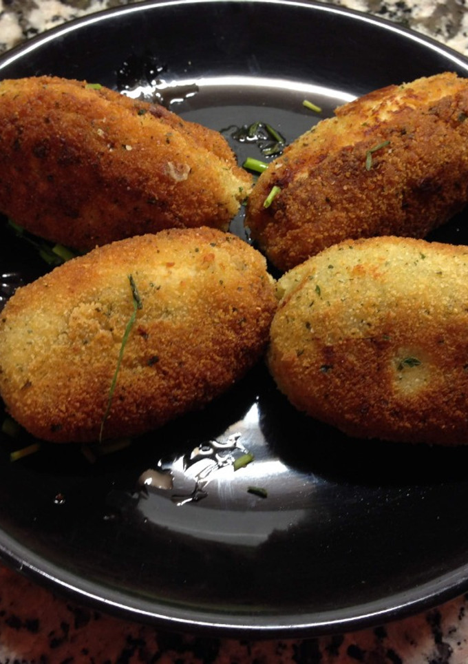 Una foto de Croquetones de pollo y champiñones portobello